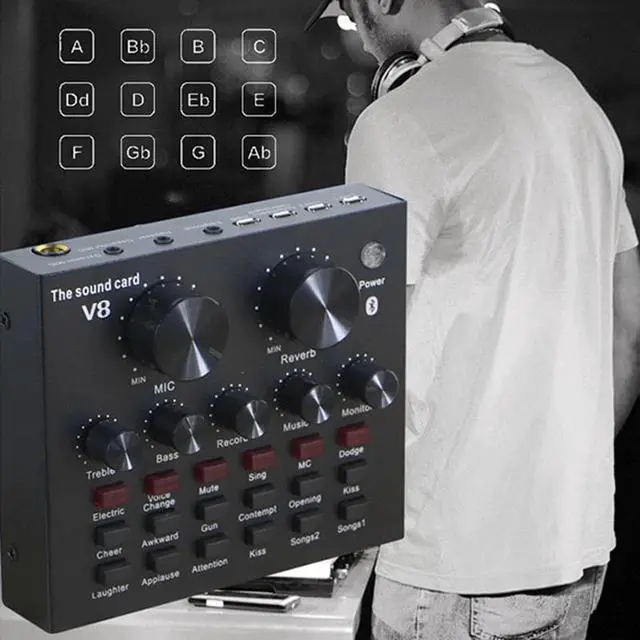 Alt view image 3 of 5 - Hot KTV Live Broadcast Mini Audio Mixer Sound Card Console Mic Studio Recording for Mobile Phone Computer