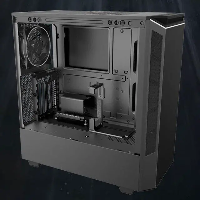 Alt view image 5 of 5 - Anti-interference Accessories Mount DIY Unassembled GPU VGA Computer Case With 7 Slots Cable Vertical PCI-E Bracket