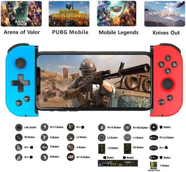 Alt view image 4 of 5 - 1pc Newest Wireless Telescopic Bluetooth Game Controller Wireless Gamepad Joystick For Android IOS Phone With USB Cable