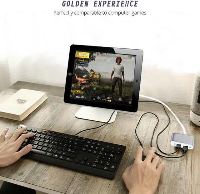 Alt view image 2 of 5 - PUBG Mobile Gamepad Controller Gaming Bluetooth Keyboard Mouse Converter Stand USB Adapter For Android/IOS