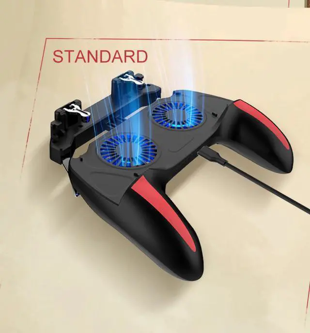 Alt view image 2 of 5 - Gamepad PUBG Controller Double Cool Fan 2500/5000mAh Power Bank Game Controller Joystick Android IOS Mobile Phone Gamepad