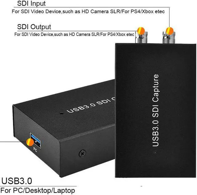 Alt view image 2 of 5 - 262 1080P 60fps USB SDI Video Record Recorder SDI to USB 3.0 Video Game Capture Card For Mac Windows Linux Live Streaming