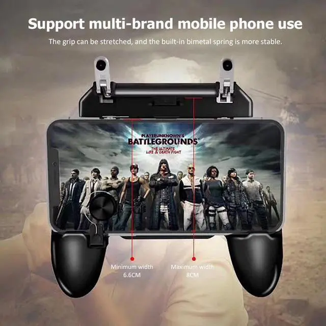 Alt view image 2 of 5 - + PUGB Mobile Joystick Gamepad Metal L1R1 Shooter Joystick for IOS Android Mobile Phone Mobile Game Controller  Fire PUBG