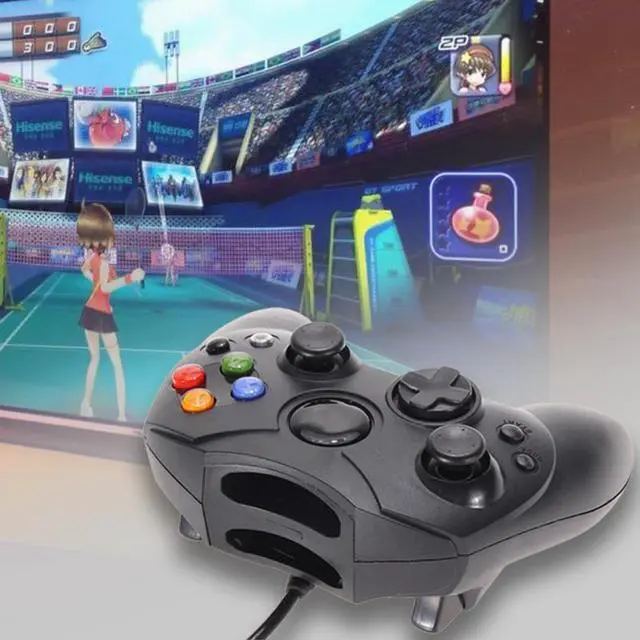 Alt view image 4 of 5 - 2pcs Black Wired Controller Gamepads PC for Microsoft XBOX System Type 2 Trigger Mobile Game Pad Accessories Phone Suppliers