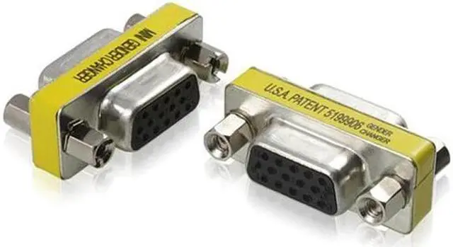 Alt view image 3 of 3 - 2pcs 15 Pin HD VGA/SVGA Female to Female Gender Bender Changer Adaptor Converter Swap 8899