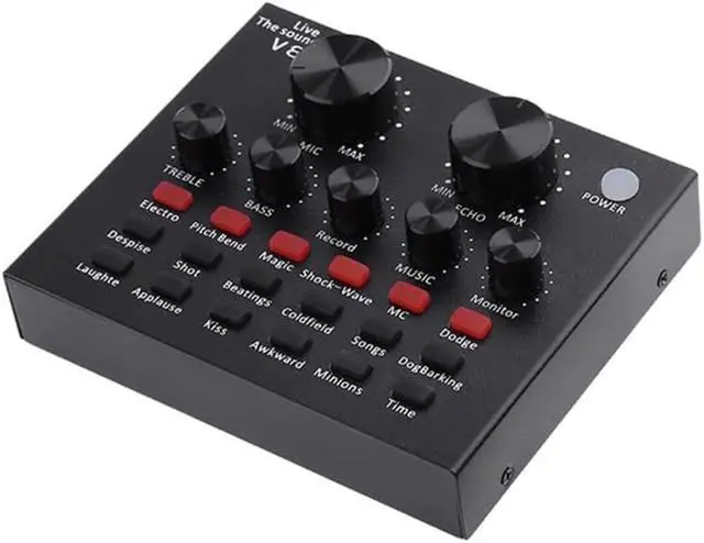 Alt view image 7 of 7 - External Sound Card Multiple Preset Effects Multiple Sound Functions Broadcast Sound Card For Mobile Phone PC Live