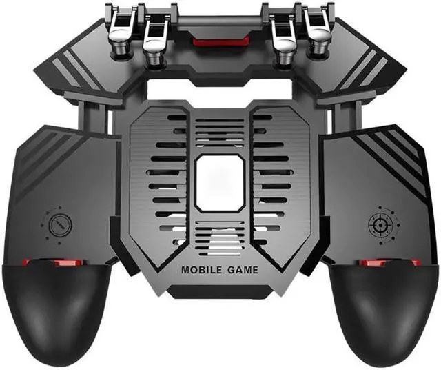 Alt view image 3 of 5 - Controller for Mobile Phone AK77  Handle for PUBG Six Finger with Cooled Fan