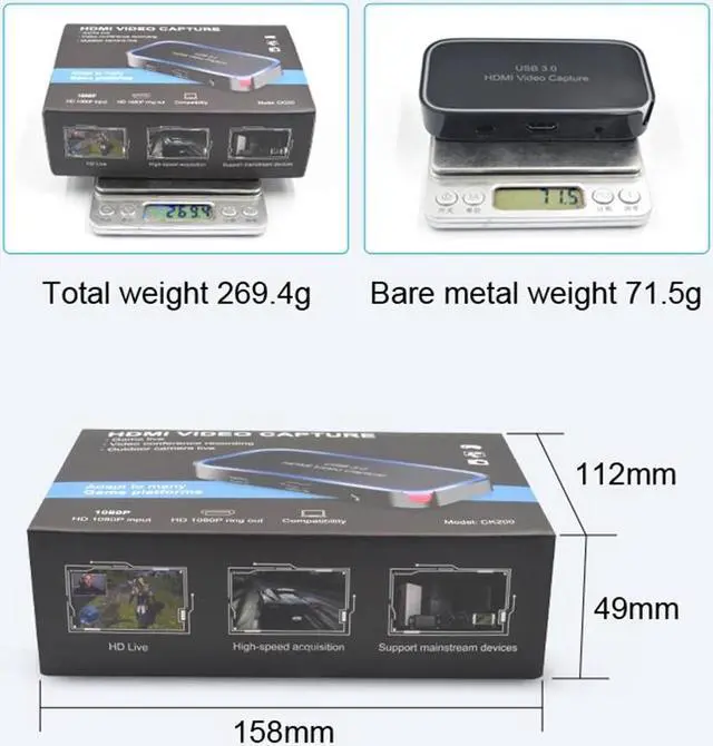 Alt view image 3 of 5 - Out Video Recording Box with Game Entertainment CK200 USB 3.0 HDMI Accessories for Game Live Streaming