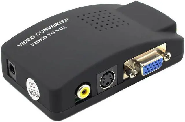Main image of composite RCA AV to VGA converter with USB power supply for TV to PC converter(VGA cable is not included)