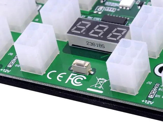 Alt view image 3 of 5 - Power Module Breakout Board Kits with 12pcs 6Pin to 6+2 8Pin Power Cable for  1200W 750W PSU GPU Mining Ethereum ETH