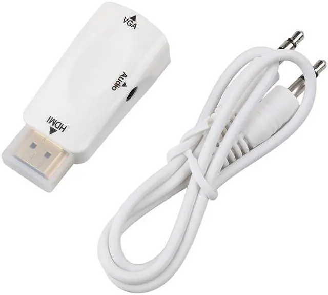 Alt view image 5 of 5 - Newest 1080p HDMI To VGA Adapter Converter Cable Male to Female With Audio Cable Support HD For PC Laptop