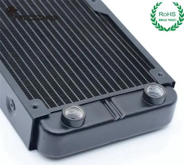 Alt view image 2 of 5 - SR-L480G14 Water Cooling Aluminum Radiator Beauty Medical Heat Sink Threaded Port ROHS Certification .SR-L480G14