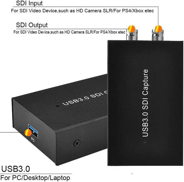 Alt view image 3 of 5 - 262 USB3.0 SDI Video Capture Card SDI to USB 3.0  Video Grabber Record adapter for OBS Game DVD Live Streaming Broadcast