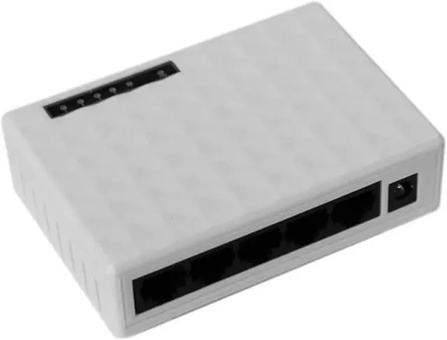 Alt view image 4 of 5 - High Quality Mini 5 Port 10/100Mbps Base Gigabit Switch HUB RJ45 LAN Ethernet Fast Desktop Network Switches Black/White