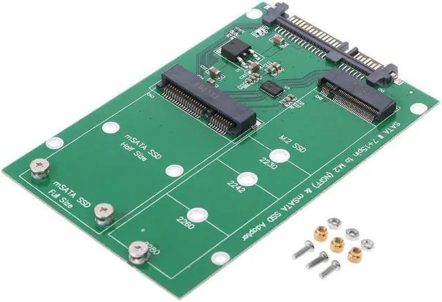 Main image of 1PC mSATA & M.2 (B-Key NGFF) 2in1 Sized Multiple SSD to SATA 3 III Adapter Converter 9.9*6.6cm