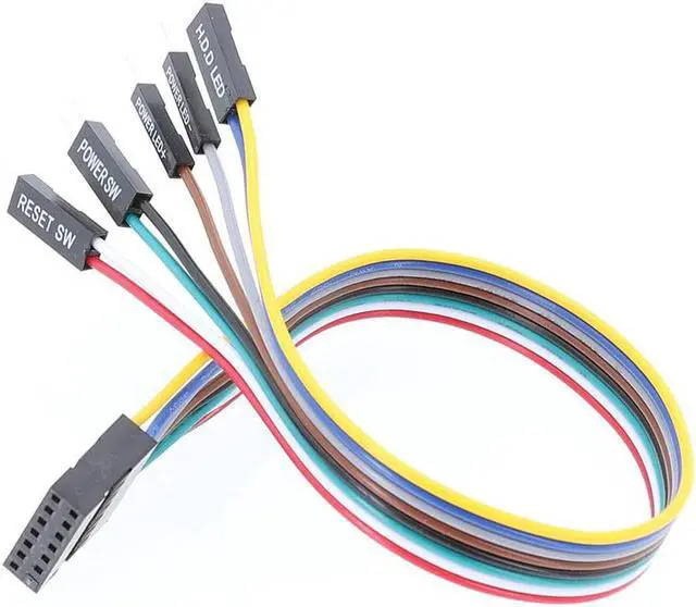 Alt view image 2 of 5 - motherboard line power switch Dupont adapter cable 8Pin for ATX motherboard  PC host shell front panel 20cm