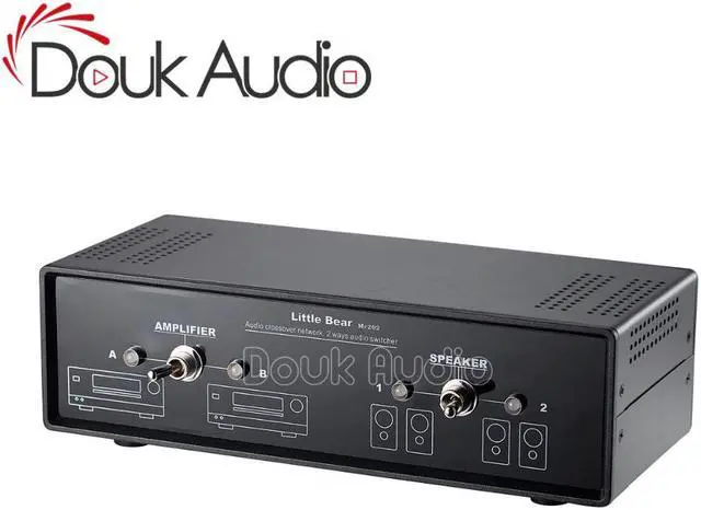 Main image of Audio 2-Way Passive Audio Crossover Stereo Amplifier Selector Speaker Switch Splitter
