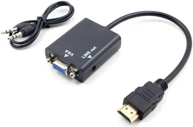 Main image of VGA Male to Female Converter Adapter Cable With Audio Output 1080P VGA Adapter