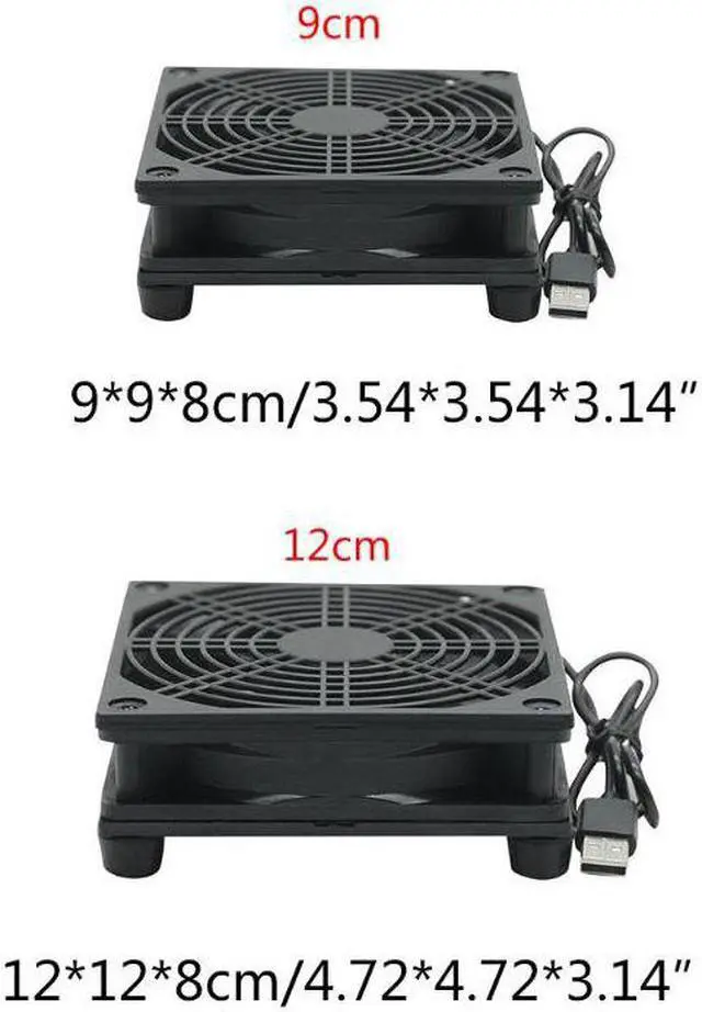 Alt view image 2 of 5 - 9cm/12cm Cooling Fan DC 5V USB Power Supply Quiet Fan for Router TV Set-Top Box PXPA
