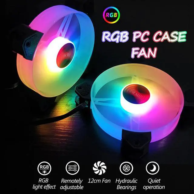 Alt view image 3 of 5 - 6pcs RGB Adjust LED Fan Cooler 120mm Cooling Fan PC Computer Case Fan Heatsink Silent For Gaming Case Cooler Fan With Controller
