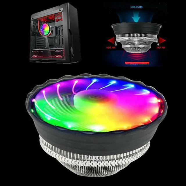 Main image of CPU Cooler Radiator Air Cooling 3PIN Computer Fan RGB LED DIY For Intel LGA 1156 1155 1151 1150 775 AM3 AM2+ FM2 FM1