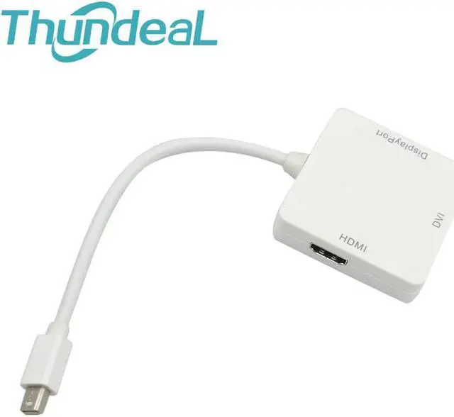Alt view image 5 of 5 - Adapter 3 in 1 DVI/VGA Mini Display Port Male to  Female DVI VGA Display Port for MacBook TV Projector Converter