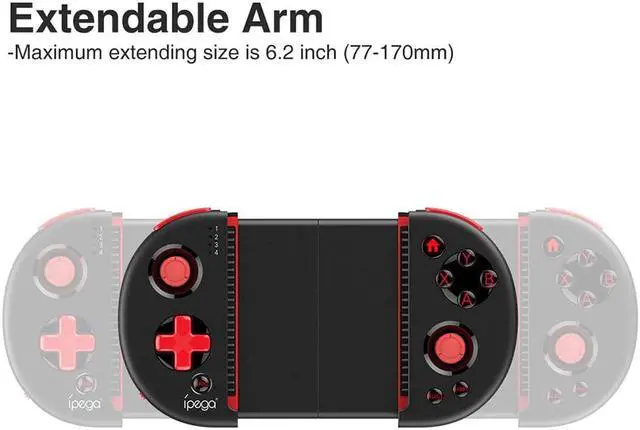 Alt view image 2 of 5 - PG-9087 Telescopic Bluetooth Wireless Controller Gamepad Extendable Joystick for ios Tablet PC Android Tv Box