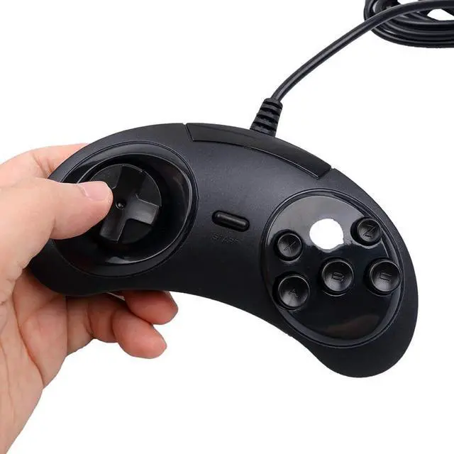 Alt view image 5 of 5 - USB Classic Gamepad USB Game Controller Joypad Wired 6 Buttons for SEGA Genesis/MD PC/2 Y1301 /MAC Mega Drive