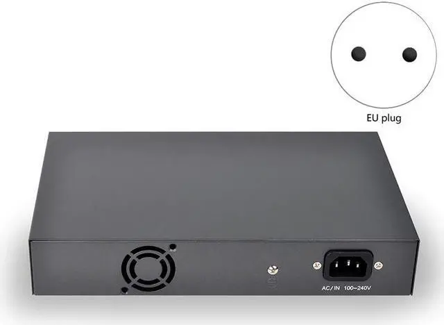 Alt view image 2 of 5 - 8+2 All Gigabit Poe Switch 150W Power IEEE802.3Af/At Poe Network Ethernet Switch(EU Plug)