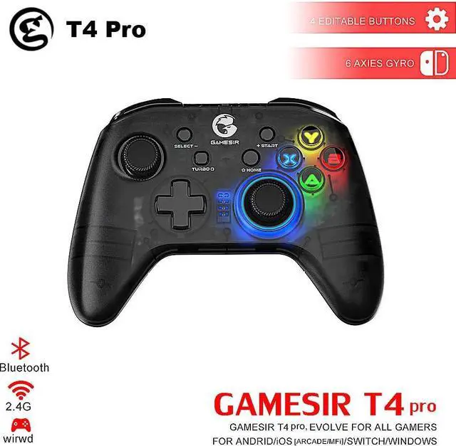 Main image of T4 Pro / T4W Gamepad Controller 2.4 GHz  Joystick for PC Game with USB Receiver Wired Gamepad for Windows (7/8/9/10) PC