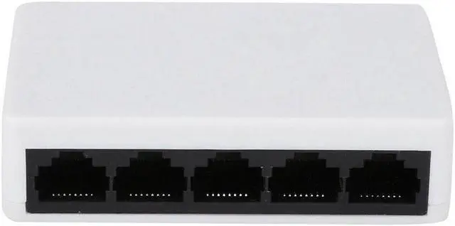 Alt view image 5 of 5 - 5-Port Desktop Fast Ethernet Switcher Network Switch 10/100 Mbps LAN Hub Adapter Full or Half duplex Exchange