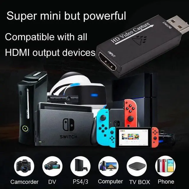 Alt view image 2 of 5 - Video Capture Card Hdmi to USB 1080P Usb2.0 Grabber Card Via Dslr Camcorder Action Cam for Obs Vlc Ps4