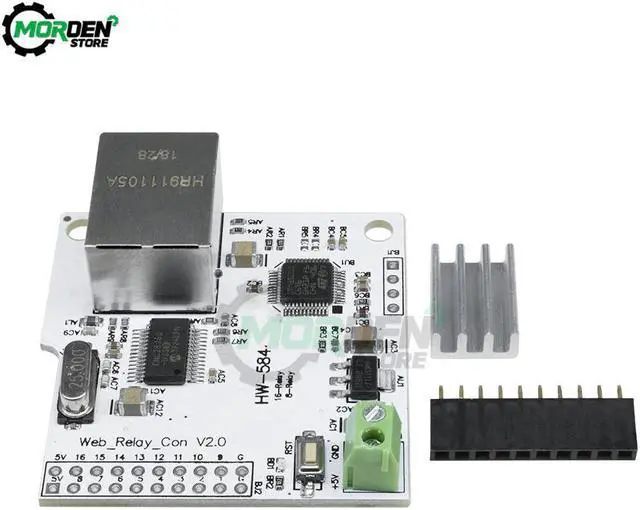 Alt view image 2 of 5 - 8 16 Channel ENC28J60 28J60 W5100 RJ45 Network web Relay Control Switch Internet Management P2P WIFI Router Control relay Module