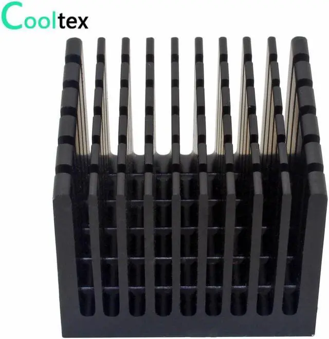Alt view image 4 of 5 - 5pcs Aluminum Heatsink 40x40x30mm Heat Sink Radiator Cooling for Electronic Chip LED With Thermal Conductive double sided Tape