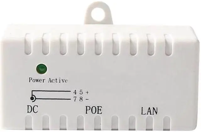 Alt view image 3 of 5 - Splitter  Injector Rj45 Dc 5.5Mm x 2.1Mm Input Passive  Injector Splitter Adapter Connector For Ip Network Camera