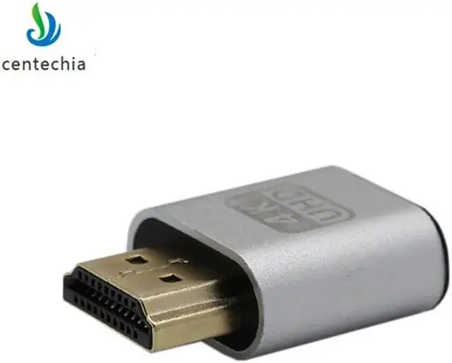Alt view image 5 of 5 - Virtual Display Adapter HDMI DDC EDID Dummy Plug Headless Ghost Display Emulator Lock plate 1920x1080 New generation@60Hz