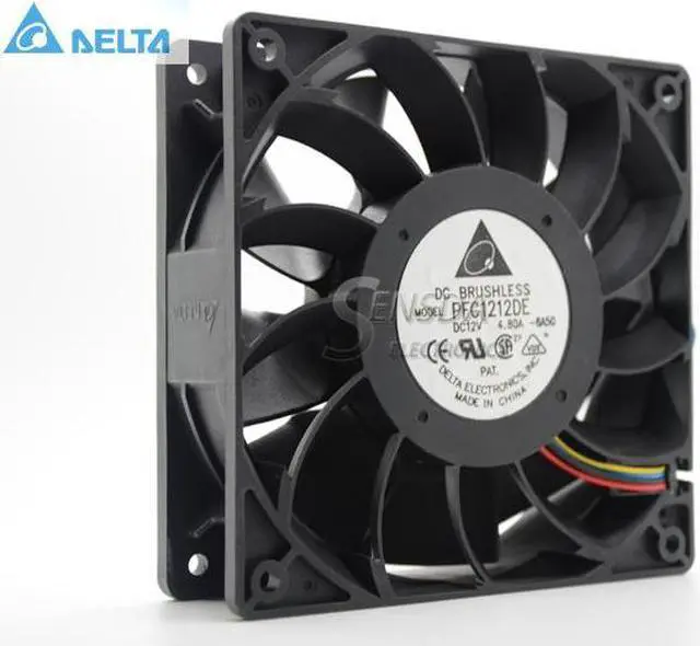 Main image of 120x120x38mm 12v Ball Bearing Fan for Delta PFC1212DE 12038 1238 120mm 4.80A High RPM Speed Air FLow Miner  Cooling Fans