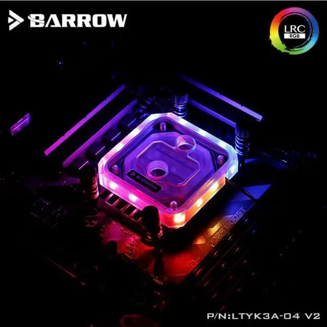 Main image of LTYK3A-04-V2, For RyzenAMD / AM4 / AM3 CPU Water Blocks, LRC RGB v2 Acrylic  Water Cooling Block cpu cooler cpu radiator
