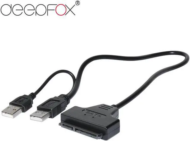 Main image of Double USB 2.0 To SATA 3 2.5 inch Hard Drive Cable Hard Disk Driver Adapter Cable For SSD