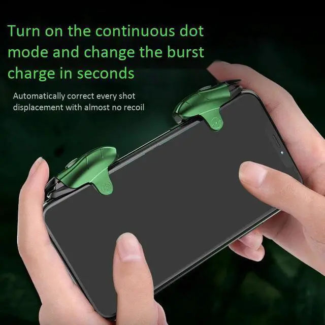 Alt view image 4 of 5 - Game Controller Gamepad L1R1 Trigger Aim Button Shooter Joystick for PUBG Up to 30 Clicks Per Second Green