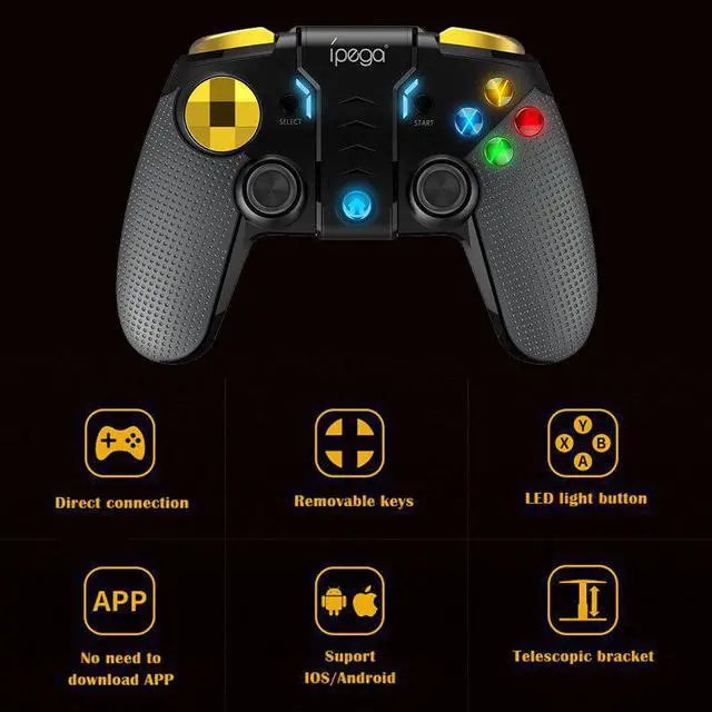Alt view image 2 of 5 - 9118 for phone Bluetooth Gamepad Android IOS pubg Controller Wireless Joypad Smart Phone Tablet PC TV Box ps4 console