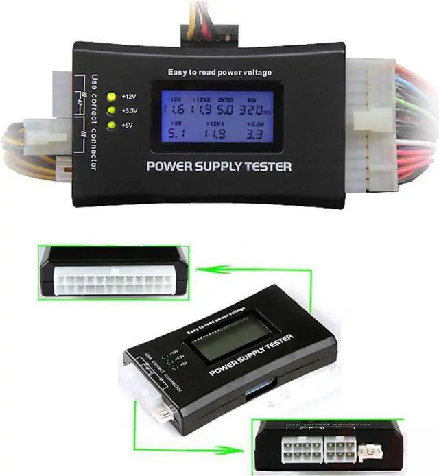 Alt view image 2 of 5 - PC Power Supply Tester Checker 20/24 pin SATA HDD ATX BTX Meter LCD Hot Sale Drop Shipping