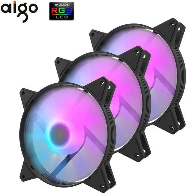 Main image of 120mm Computer RGB PC Case Fan 4pin Desktop Computer Cooler Cooling Fan Silent ARGB PC Fans 3 Pack with free Thermal Grease