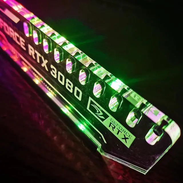 Alt view image 5 of 5 - GPU Bracket  RTX3090 RTX3080 DIY VGA Support Customize Horizental Video Card Holder 5V12V AURA Water Cooler Custom MOD