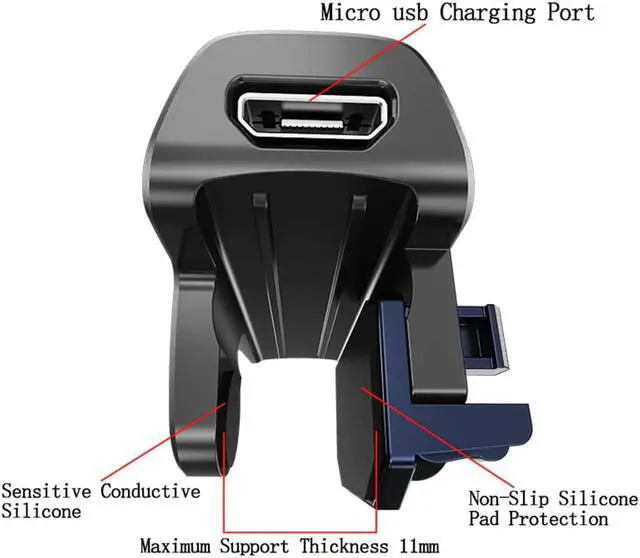 Alt view image 4 of 5 - Gaming Controller Capacitance Gamepad Joystick Plug and Play For iOS /Android Trigger Control L1R1 PUBG Game Fire Shooter