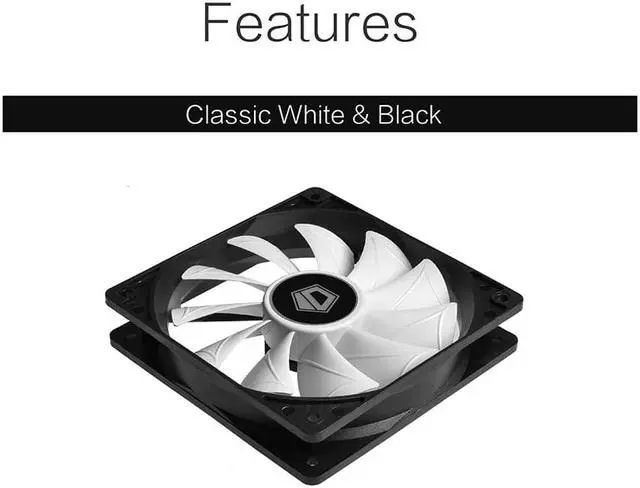 Alt view image 5 of 5 - PWM PC Case Fan Ultra Slim Silent CPU Water Cooler 120mm Dual Ball Bearing Addressable RGB Cooling Fan for Computer Chassis