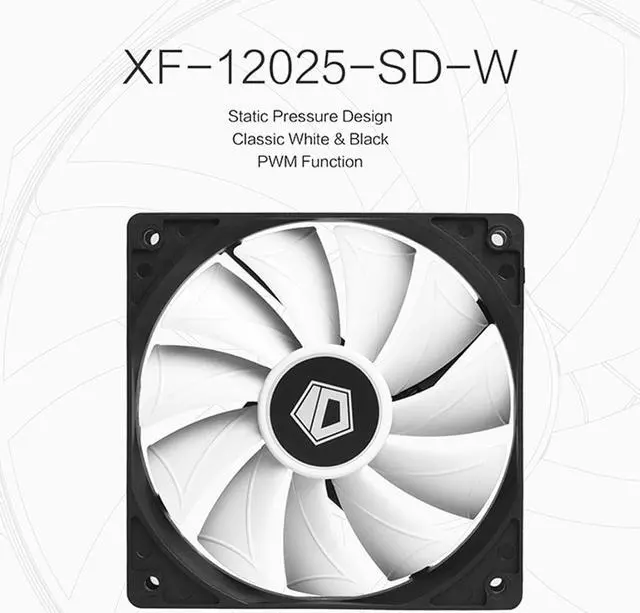 Alt view image 2 of 5 - PWM PC Case Fan Ultra Slim Silent CPU Water Cooler 120mm Dual Ball Bearing Addressable RGB Cooling Fan for Computer Chassis