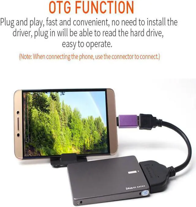 Alt view image 4 of 5 - 15+7 22pin Adapter SATA3.0 To USB 2.0/3.0 Sata Power Cable Hard Drive Converter Connector Cables For hard Disk Enclosure