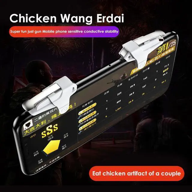 Alt view image 3 of 5 - Gaming Trigger PUBG Triggers Mobile Controller Gamepad For Android IOS I Mobile Trigger Control Game Triggers Gamepad