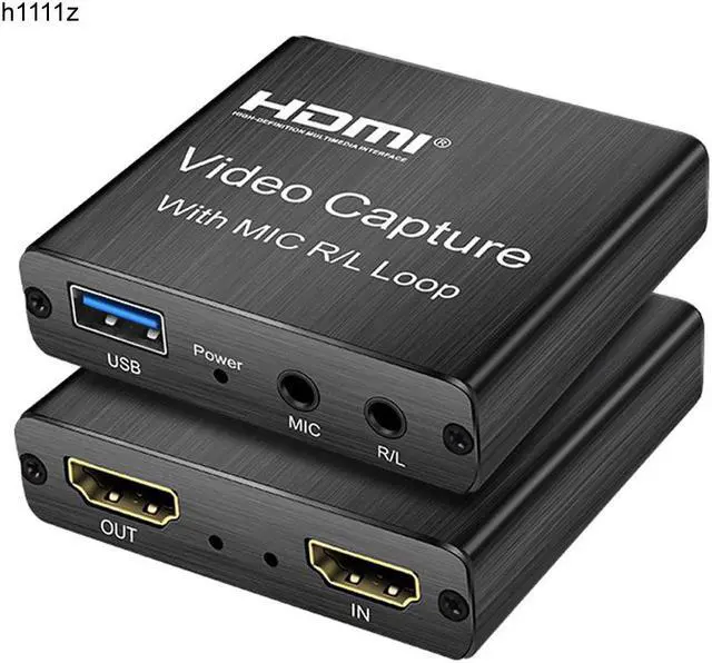 Main image of 4K Video Capture Card 1080p Board Game Capture Card USB 2.0 Recorder Box Device for Live Streaming Video Recording Loop Out